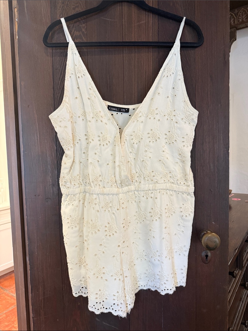 Gypsy 05 Cream Eyelet Romper